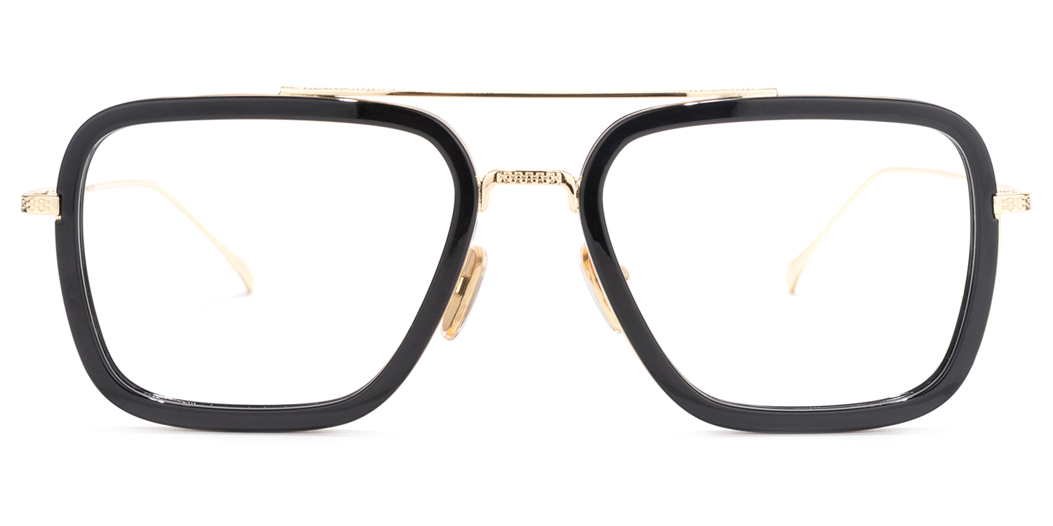 Kingpin Luxury Aviators Black eyeglass frame